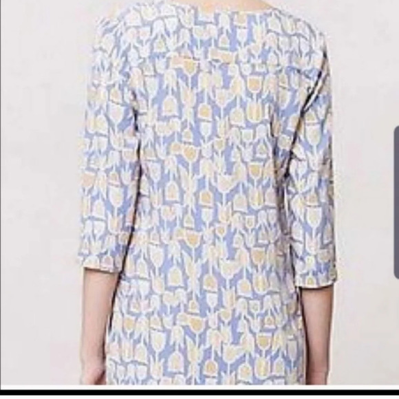 Anthropologie Maeve Blue Tulip Shift Dress Size Small - Picture 3 of 7